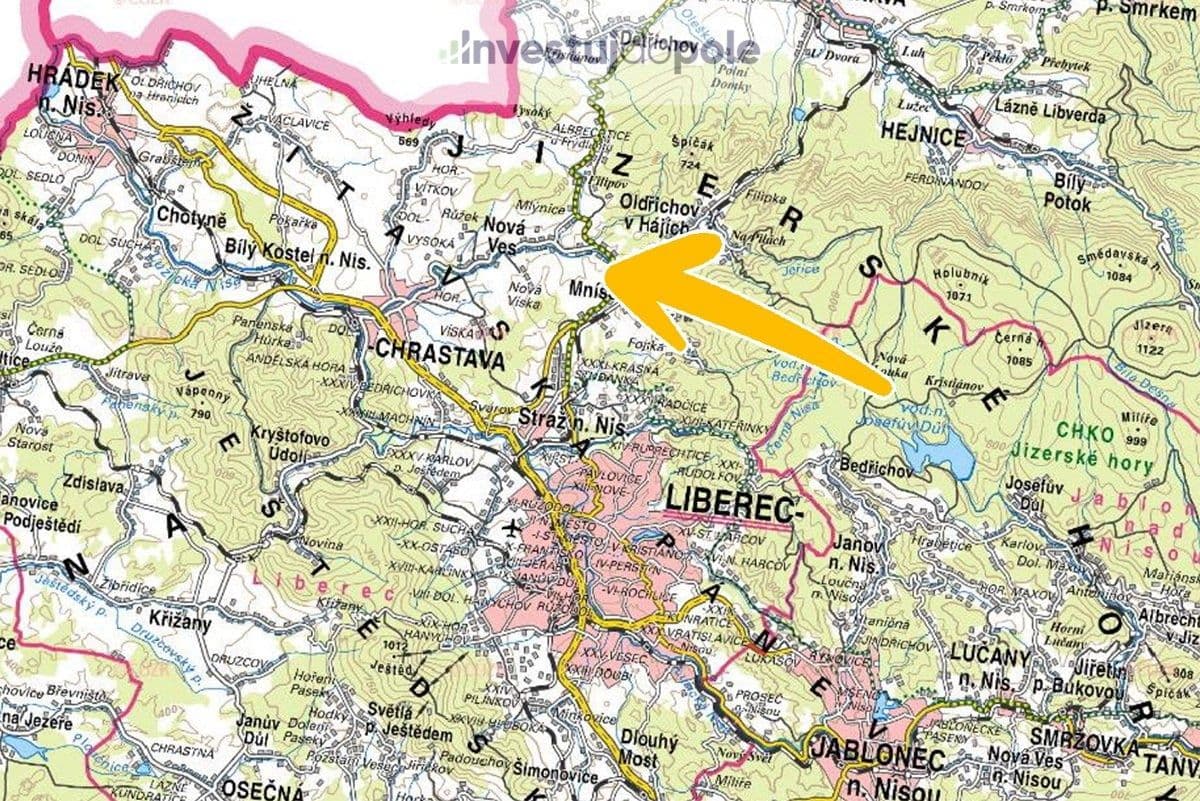 Predaj pozemku 7.252 m², Liberecká, Mníšek, Liberecký kraj Predaj pozemku 7.252 m², Liberecká, Mníšek, Liberecký kraj