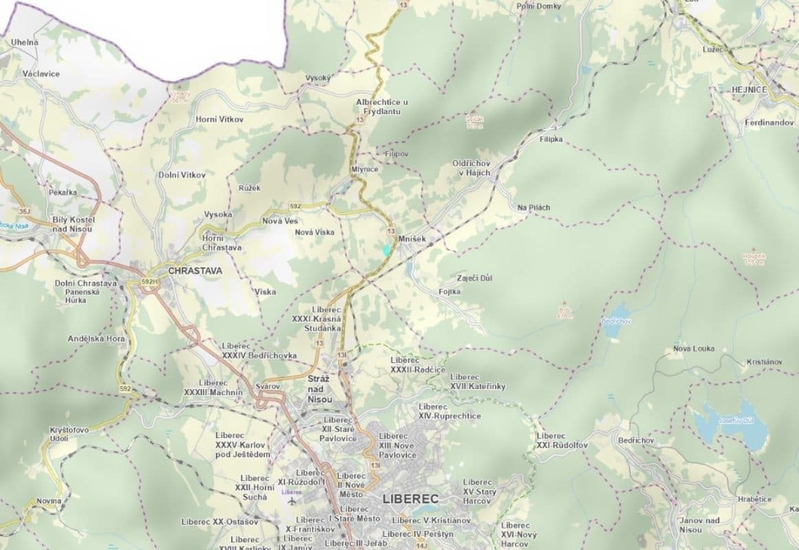 Predaj pozemku 7.252 m², Mníšek, Liberecký kraj Predaj pozemku 7.252 m², Mníšek, Liberecký kraj