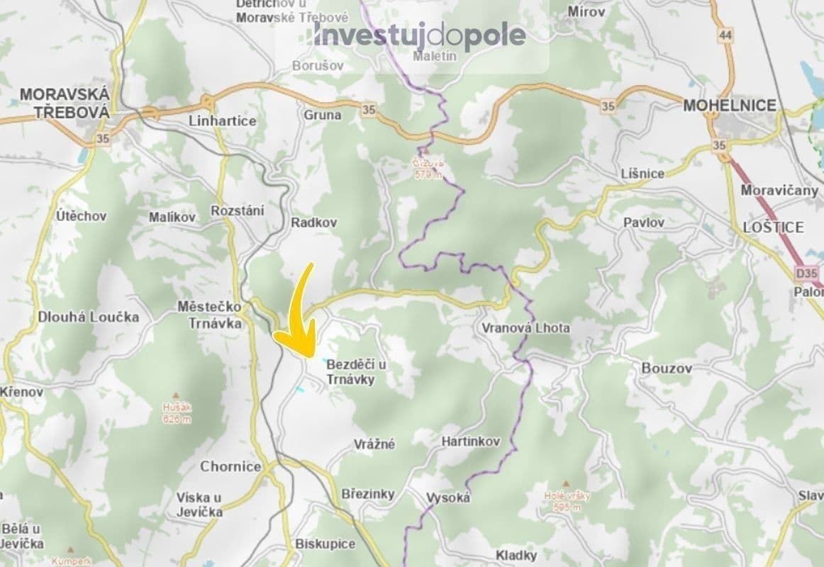 Predaj pozemku 2.276 m², Bezděčí u Trnávky, Pardubický kraj Predaj pozemku 2.276 m², Bezděčí u Trnávky, Pardubický kraj