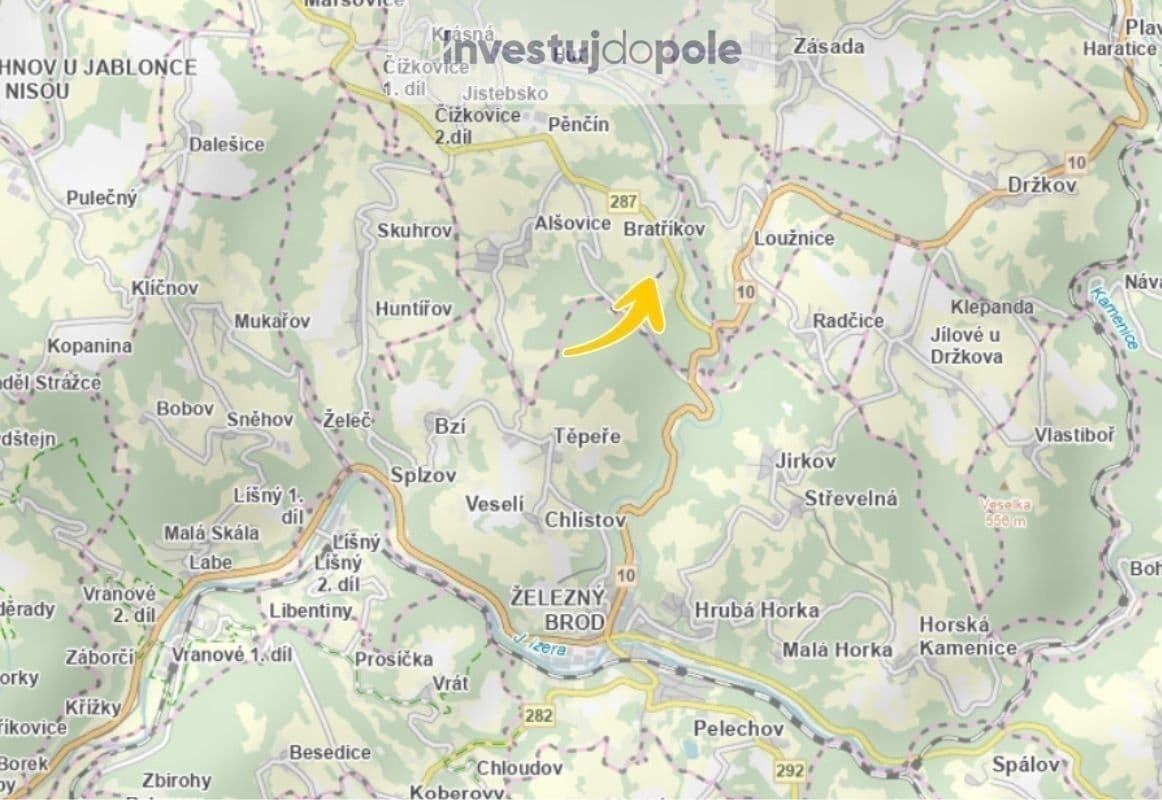 Predaj pozemku 538 m², Pěnčín, Liberecký kraj Predaj pozemku 538 m², Pěnčín, Liberecký kraj
