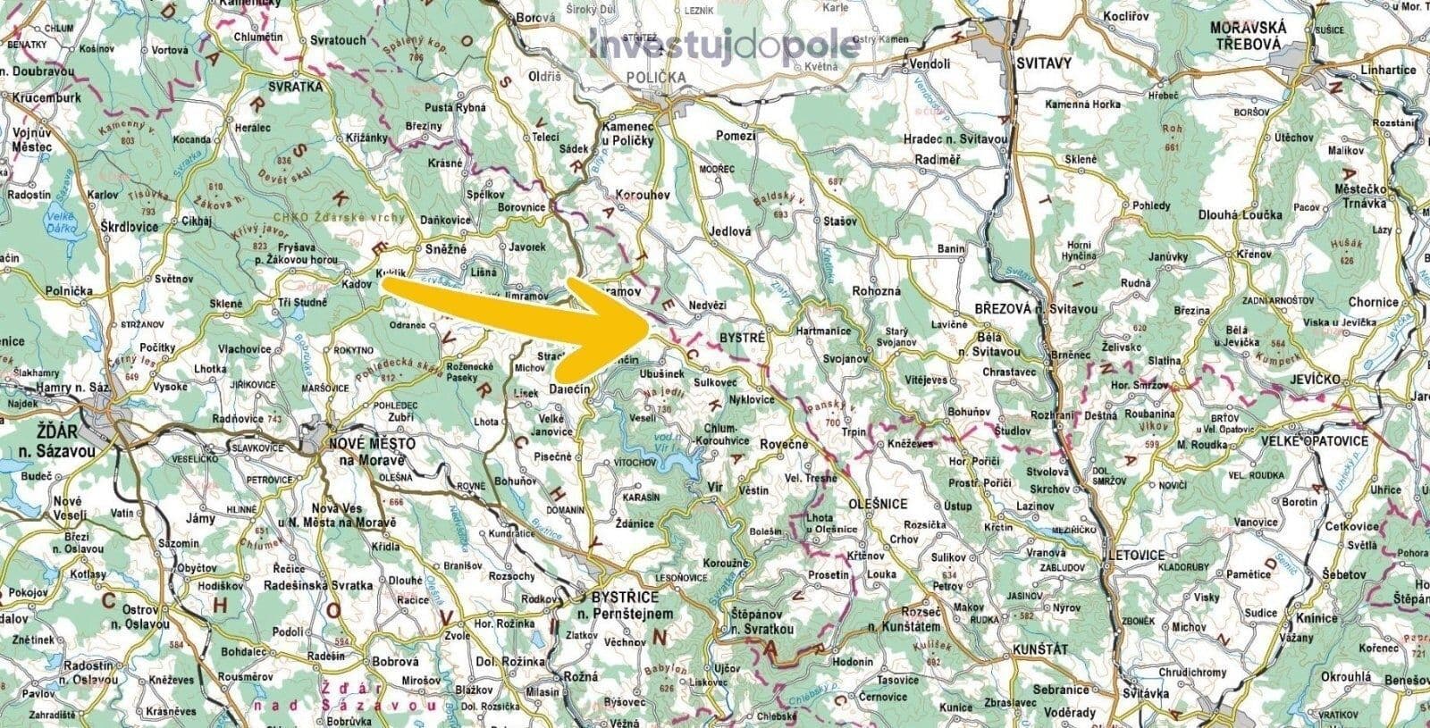 Predaj pozemku 18.303 m², Jimramov, Kraj Vysočina Predaj pozemku 18.303 m², Jimramov, Kraj Vysočina