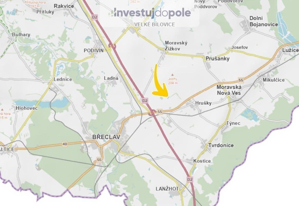 Predaj pozemku 1.483 m², Hrušky, Jihomoravský kraj Predaj pozemku 1.483 m², Hrušky, Jihomoravský kraj