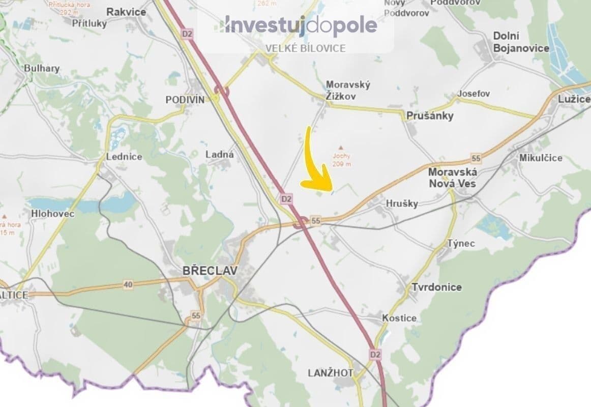 Predaj pozemku 1.484 m², Hrušky, Jihomoravský kraj Predaj pozemku 1.484 m², Hrušky, Jihomoravský kraj