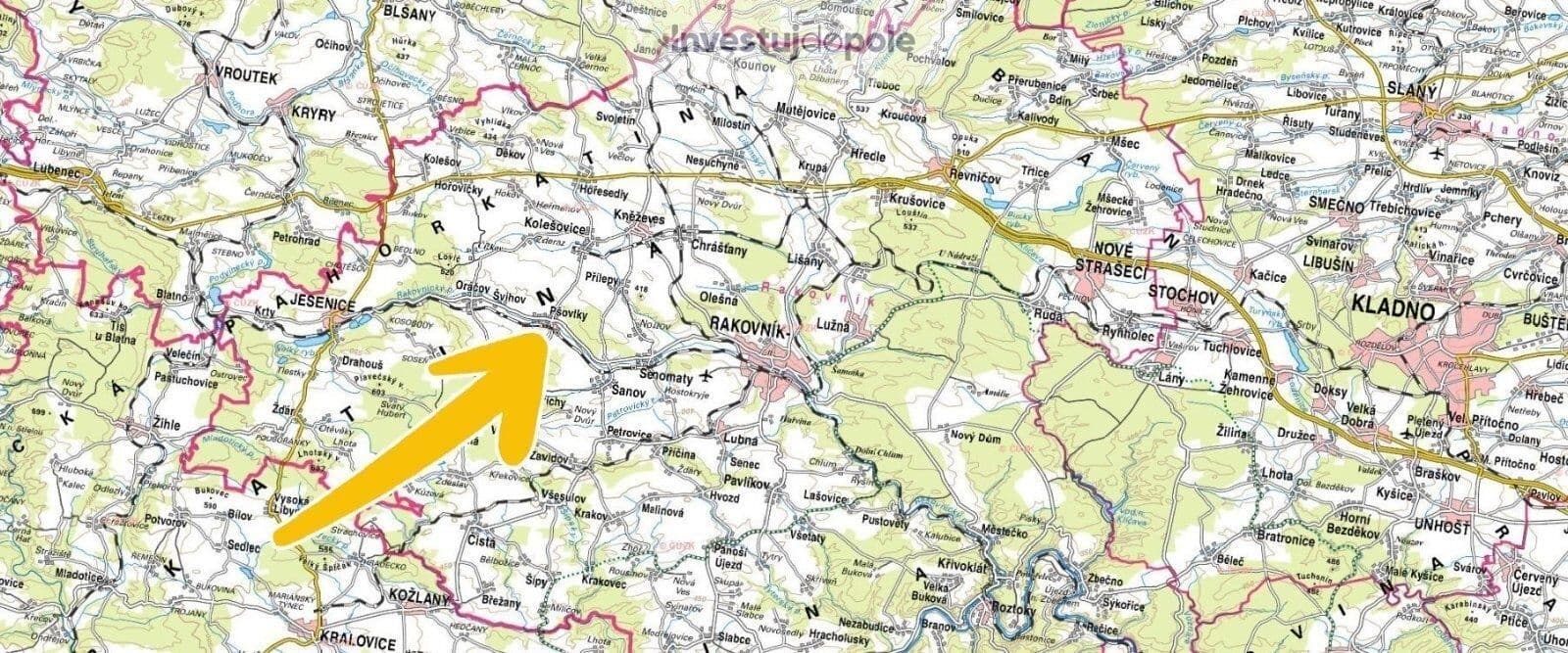 Predaj pozemku 10.363 m², Pšovlky, Středočeský kraj Predaj pozemku 10.363 m², Pšovlky, Středočeský kraj