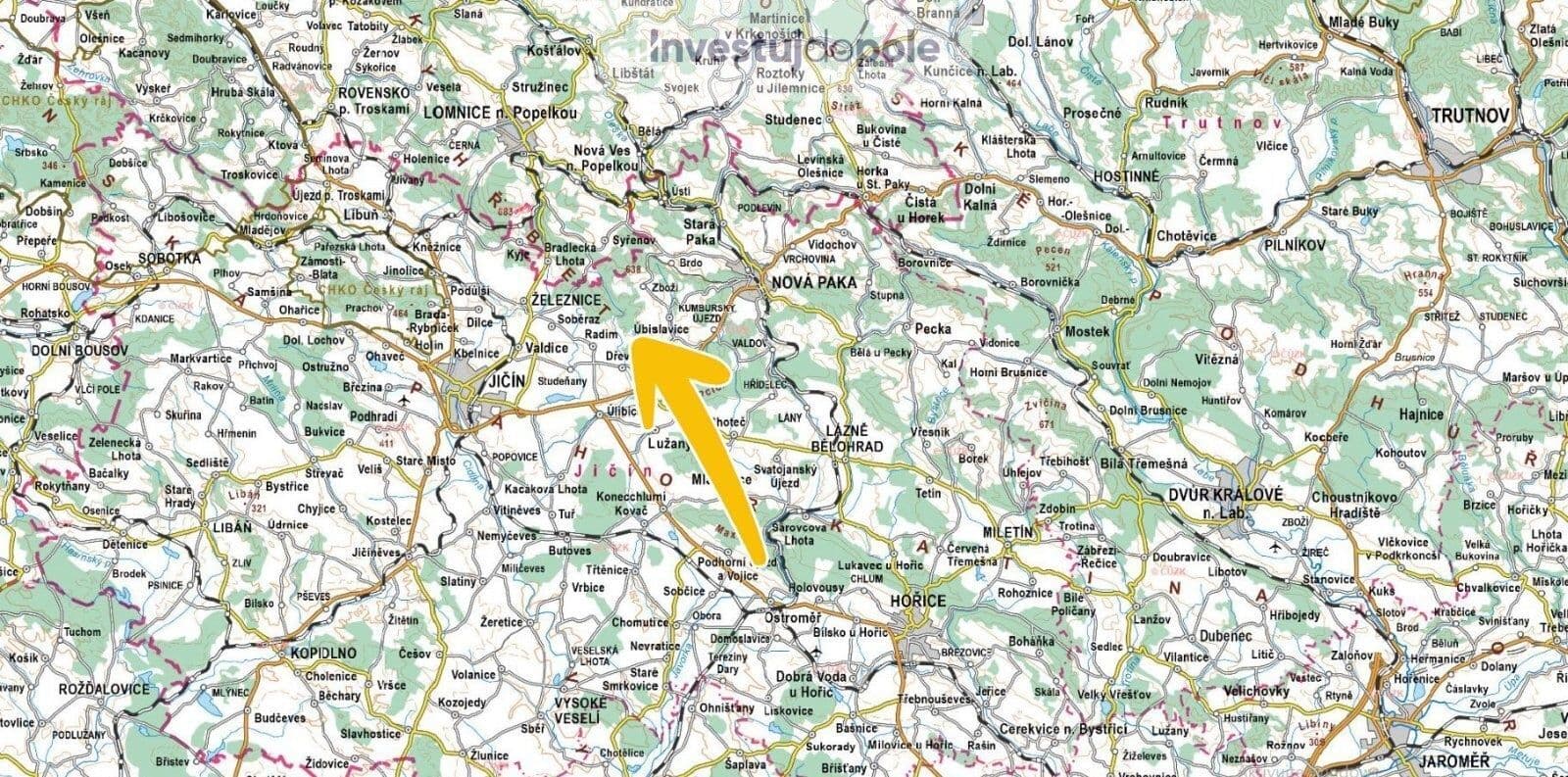 Predaj pozemku 19.766 m², Úbislavice, Královéhradecký kraj Predaj pozemku 19.766 m², Úbislavice, Královéhradecký kraj