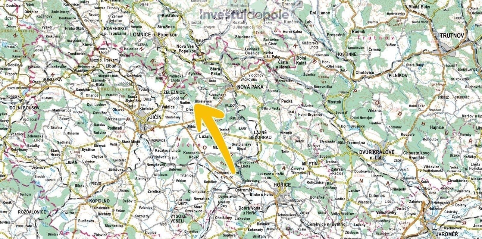 Predaj pozemku 19.766 m², Úbislavice, Královéhradecký kraj Predaj pozemku 19.766 m², Úbislavice, Královéhradecký kraj