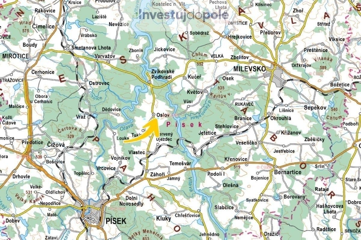 Predaj pozemku 14.408 m², Oslov, Jihočeský kraj Predaj pozemku 14.408 m², Oslov, Jihočeský kraj