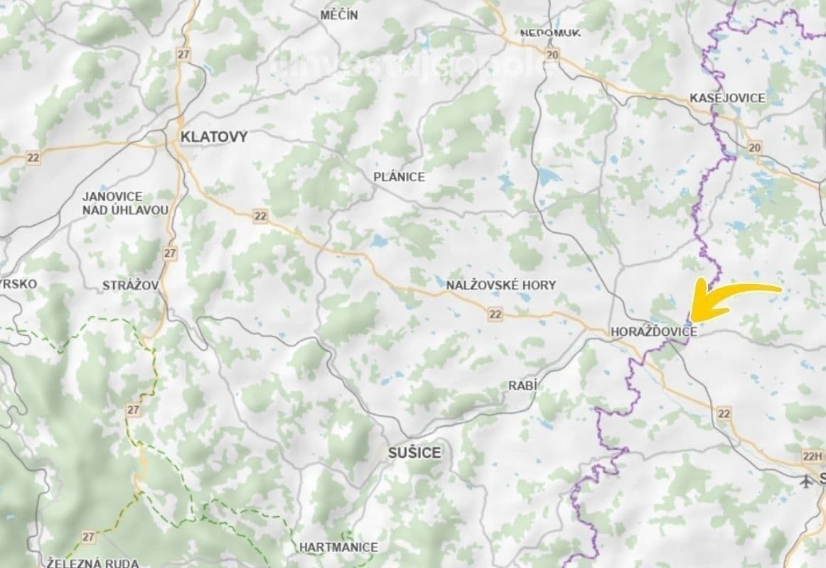 Predaj pozemku 3.672 m², Horažďovice, Plzeňský kraj Predaj pozemku 3.672 m², Horažďovice, Plzeňský kraj