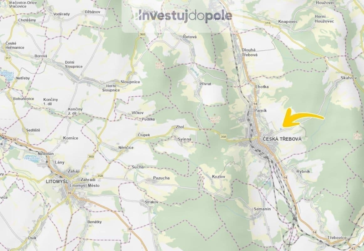 Predaj pozemku 3.981 m², Česká Třebová, Pardubický kraj Predaj pozemku 3.981 m², Česká Třebová, Pardubický kraj