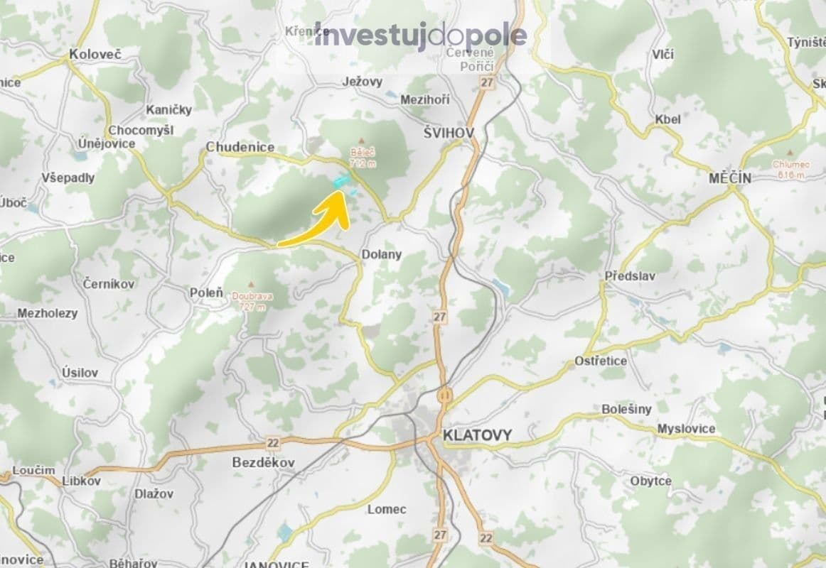 Predaj pozemku 6.683 m², Ježovy, Plzeňský kraj Predaj pozemku 6.683 m², Ježovy, Plzeňský kraj