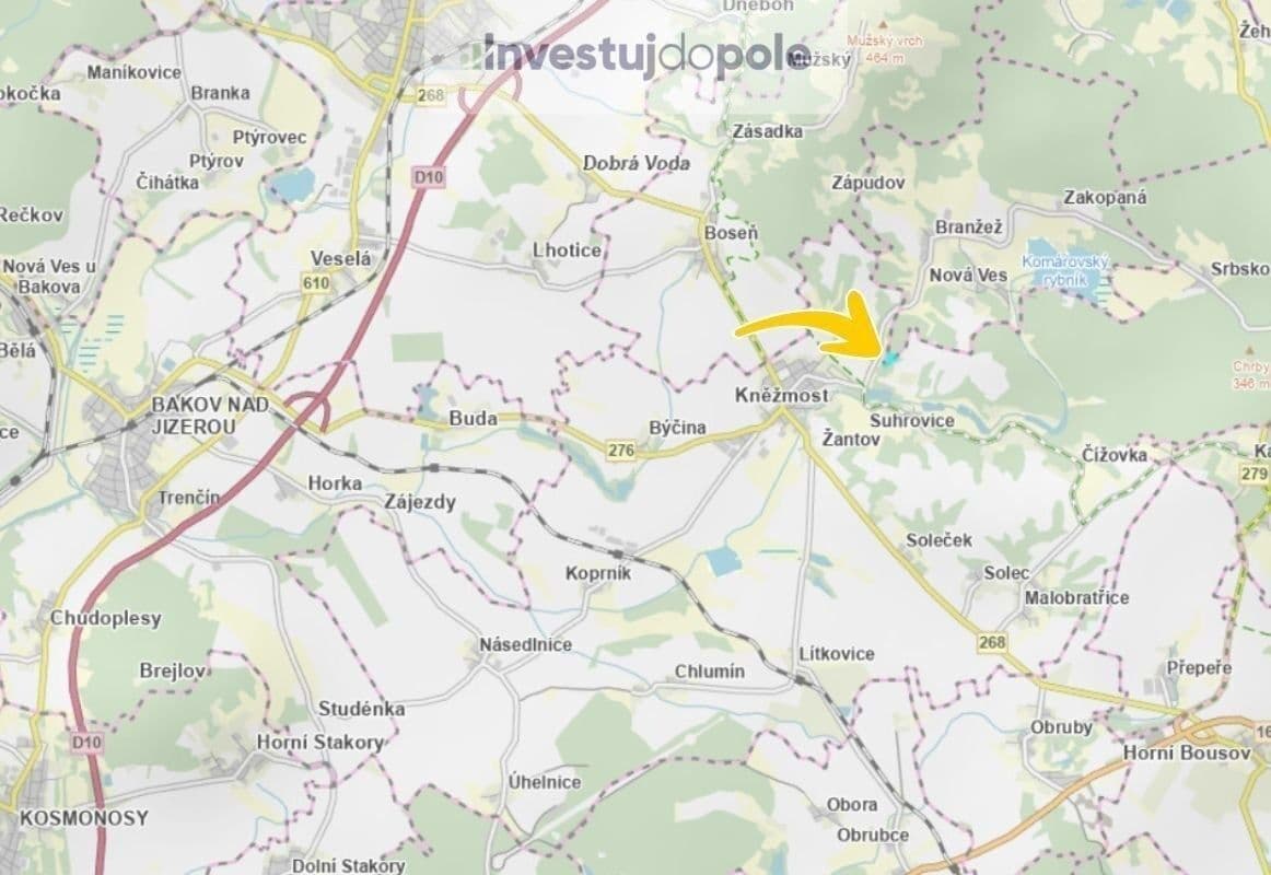 Predaj pozemku 11.234 m², Branžež, Středočeský kraj Predaj pozemku 11.234 m², Branžež, Středočeský kraj