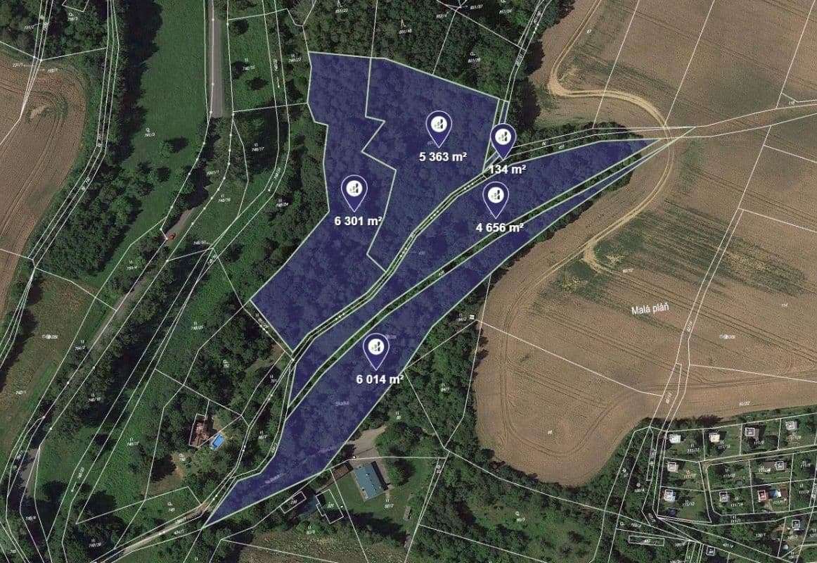 Predaj pozemku 11.234 m², Branžež, Středočeský kraj Predaj pozemku 11.234 m², Branžež, Středočeský kraj