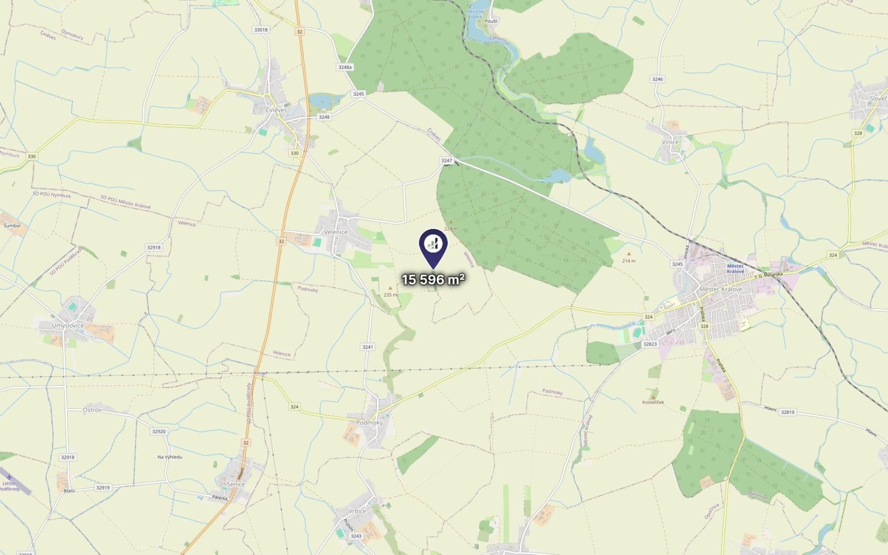Predaj pozemku 1.300 m², Velenice, Středočeský kraj Predaj pozemku 1.300 m², Velenice, Středočeský kraj