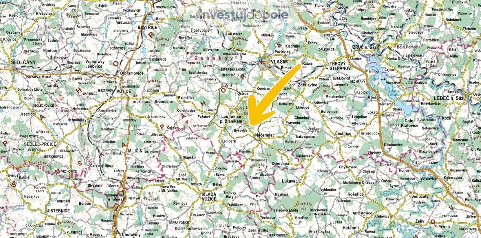 Predaj pozemku 3.856 m², Pravonín, Středočeský kraj Predaj pozemku 3.856 m², Pravonín, Středočeský kraj