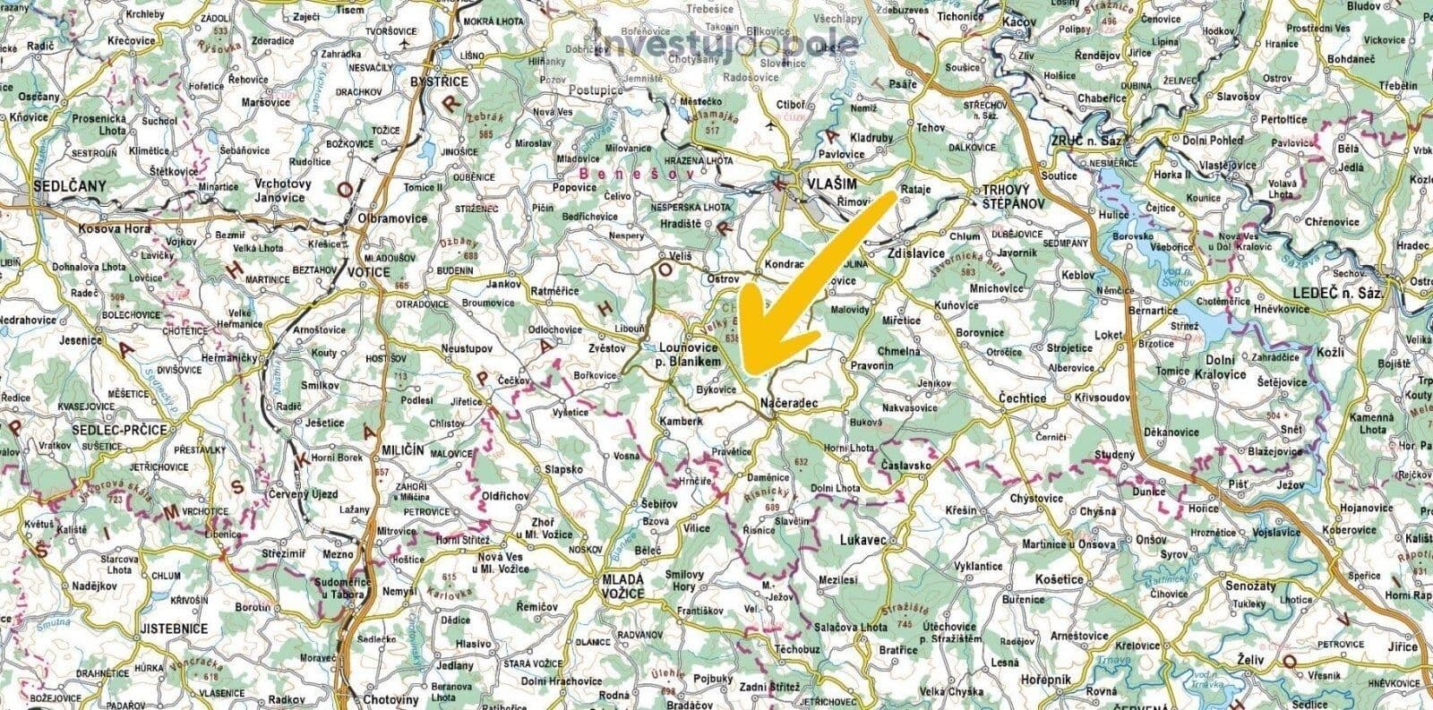 Predaj pozemku 3.856 m², Pravonín, Středočeský kraj Predaj pozemku 3.856 m², Pravonín, Středočeský kraj