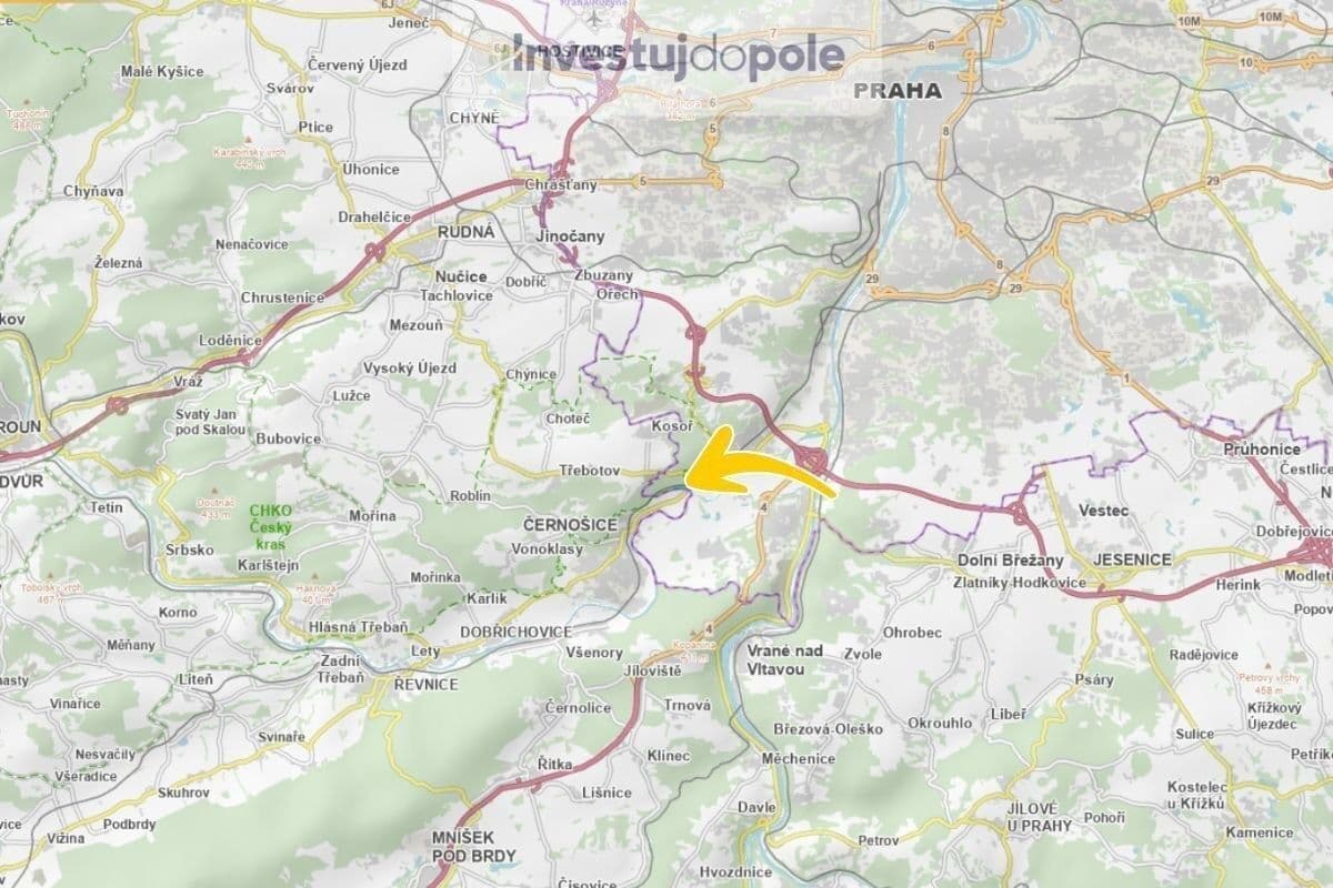 Predaj pozemku 29.433 m², Radotínská, Černošice, Středočeský kraj Predaj pozemku 29.433 m², Radotínská, Černošice, Středočeský kraj
