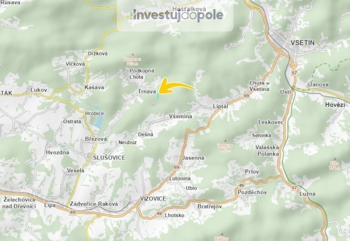 Predaj pozemku 21.494 m², Všemina, Zlínský kraj Predaj pozemku 21.494 m², Všemina, Zlínský kraj
