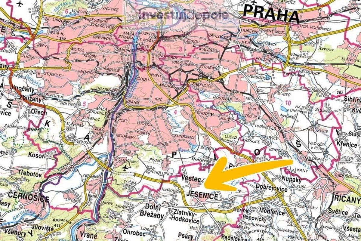 Predaj pozemku 3.413 m², Jesenice, Středočeský kraj Predaj pozemku 3.413 m², Jesenice, Středočeský kraj