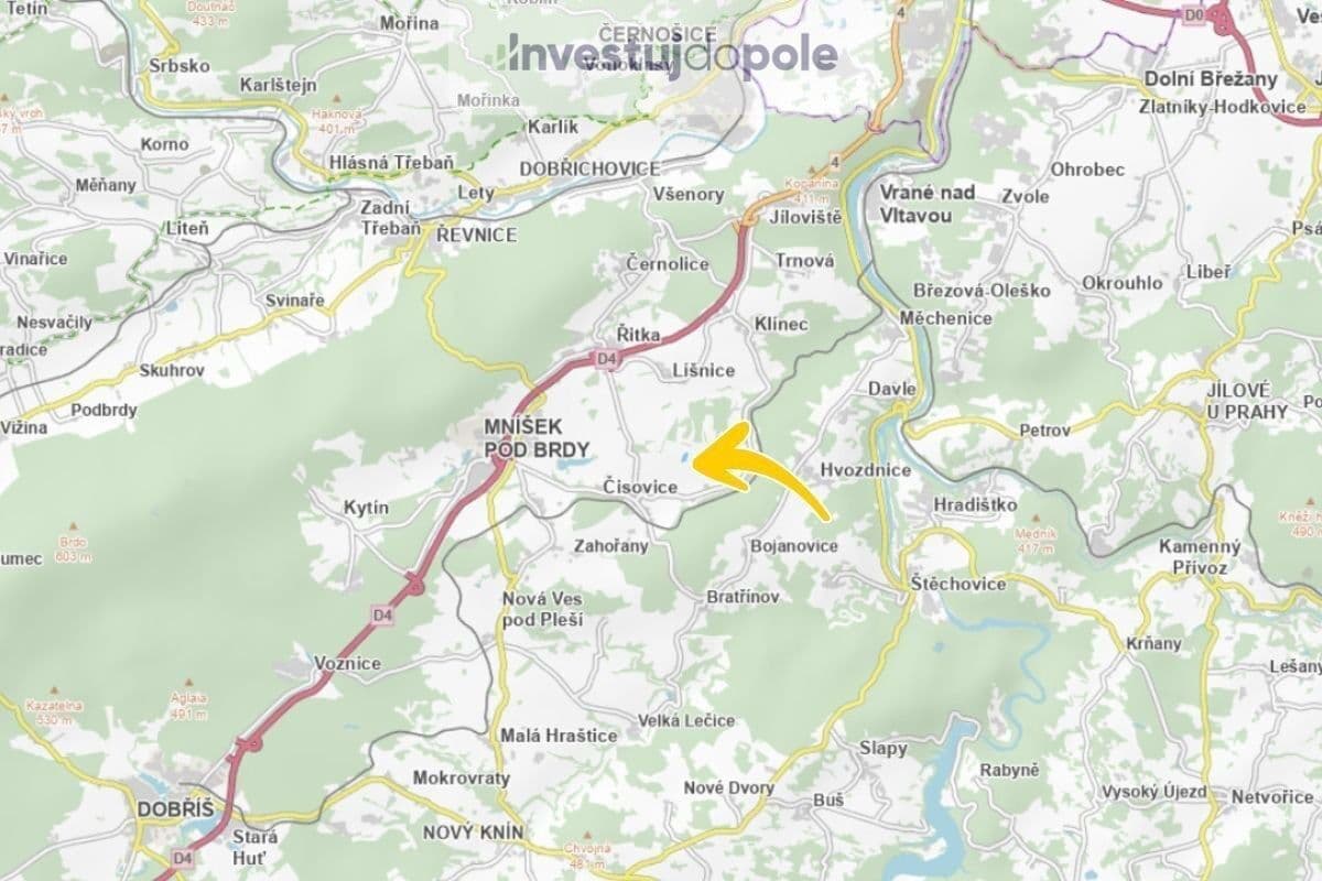 Predaj pozemku 13.937 m², Čisovice, Středočeský kraj Predaj pozemku 13.937 m², Čisovice, Středočeský kraj