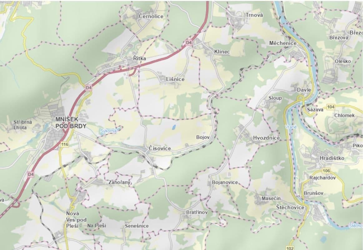 Predaj pozemku 13.937 m², Čisovice, Středočeský kraj Predaj pozemku 13.937 m², Čisovice, Středočeský kraj