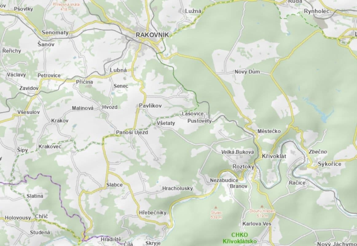 Predaj pozemku 3.565 m², Hracholusky, Středočeský kraj Predaj pozemku 3.565 m², Hracholusky, Středočeský kraj