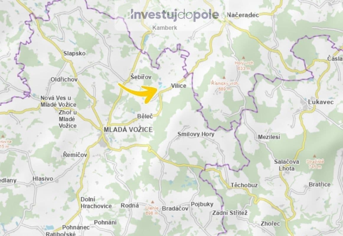 Predaj pozemku 1.351 m², Vilice, Jihočeský kraj Predaj pozemku 1.351 m², Vilice, Jihočeský kraj