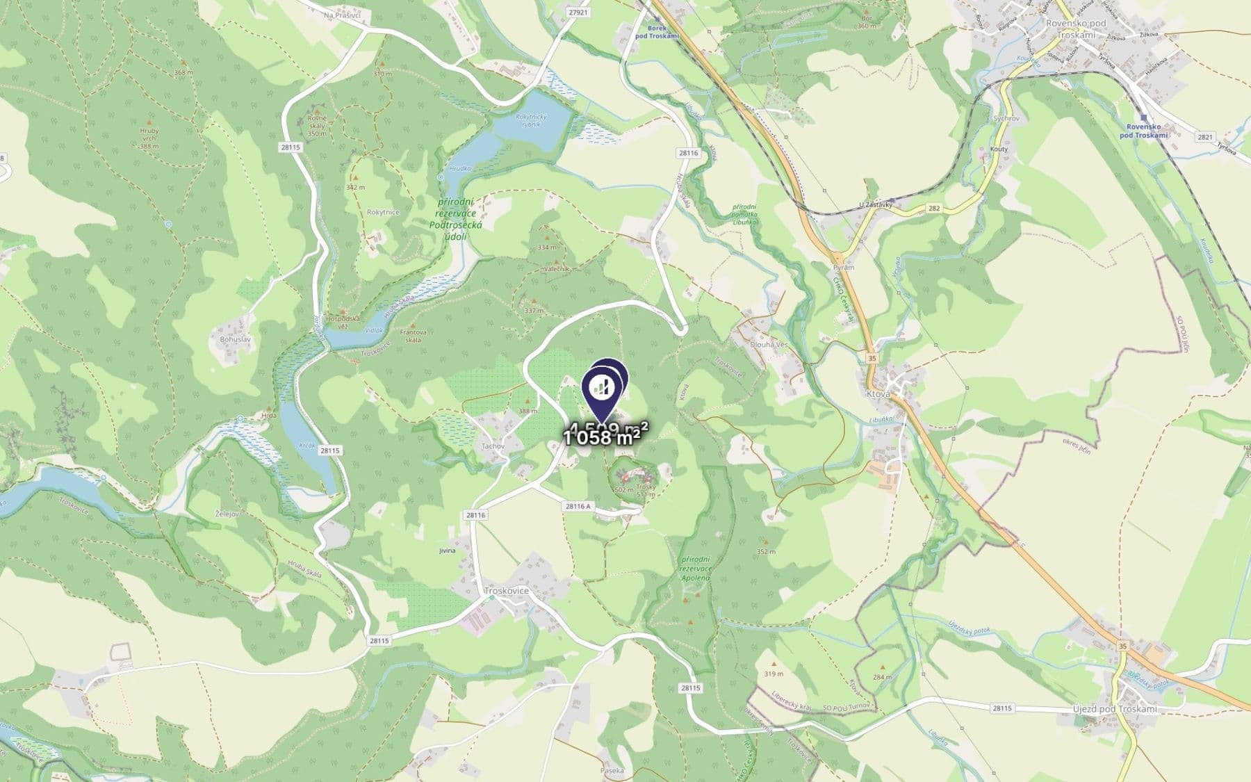 Predaj pozemku 5.567 m², Troskovice, Liberecký kraj Predaj pozemku 5.567 m², Troskovice, Liberecký kraj