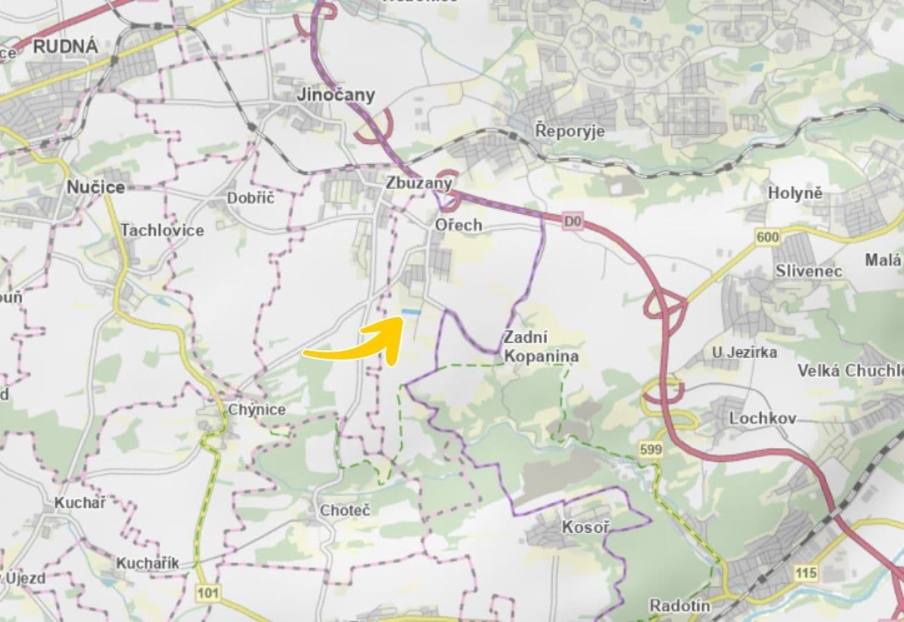 Predaj pozemku 10.265 m², Ořech, Středočeský kraj Predaj pozemku 10.265 m², Ořech, Středočeský kraj