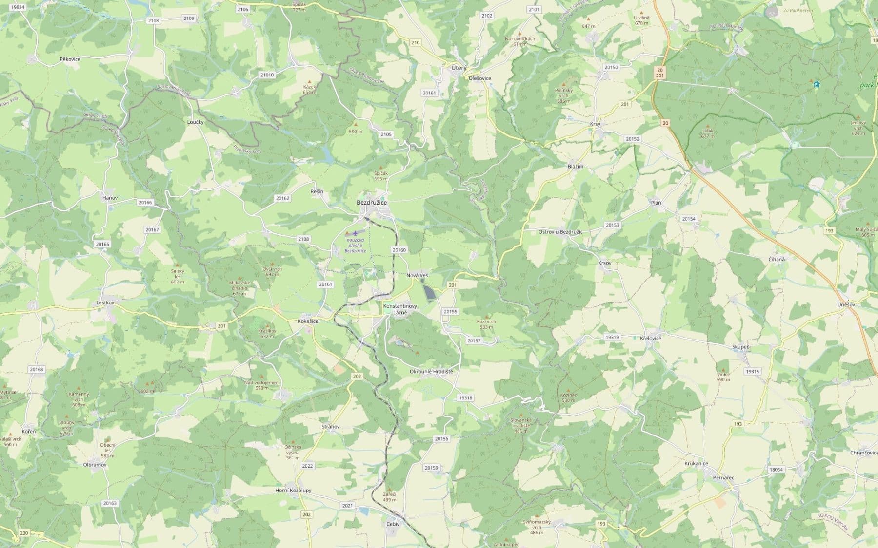 Predaj pozemku 123.648 m², Konstantinovy Lázně, Plzeňský kraj Predaj pozemku 123.648 m², Konstantinovy Lázně, Plzeňský kraj
