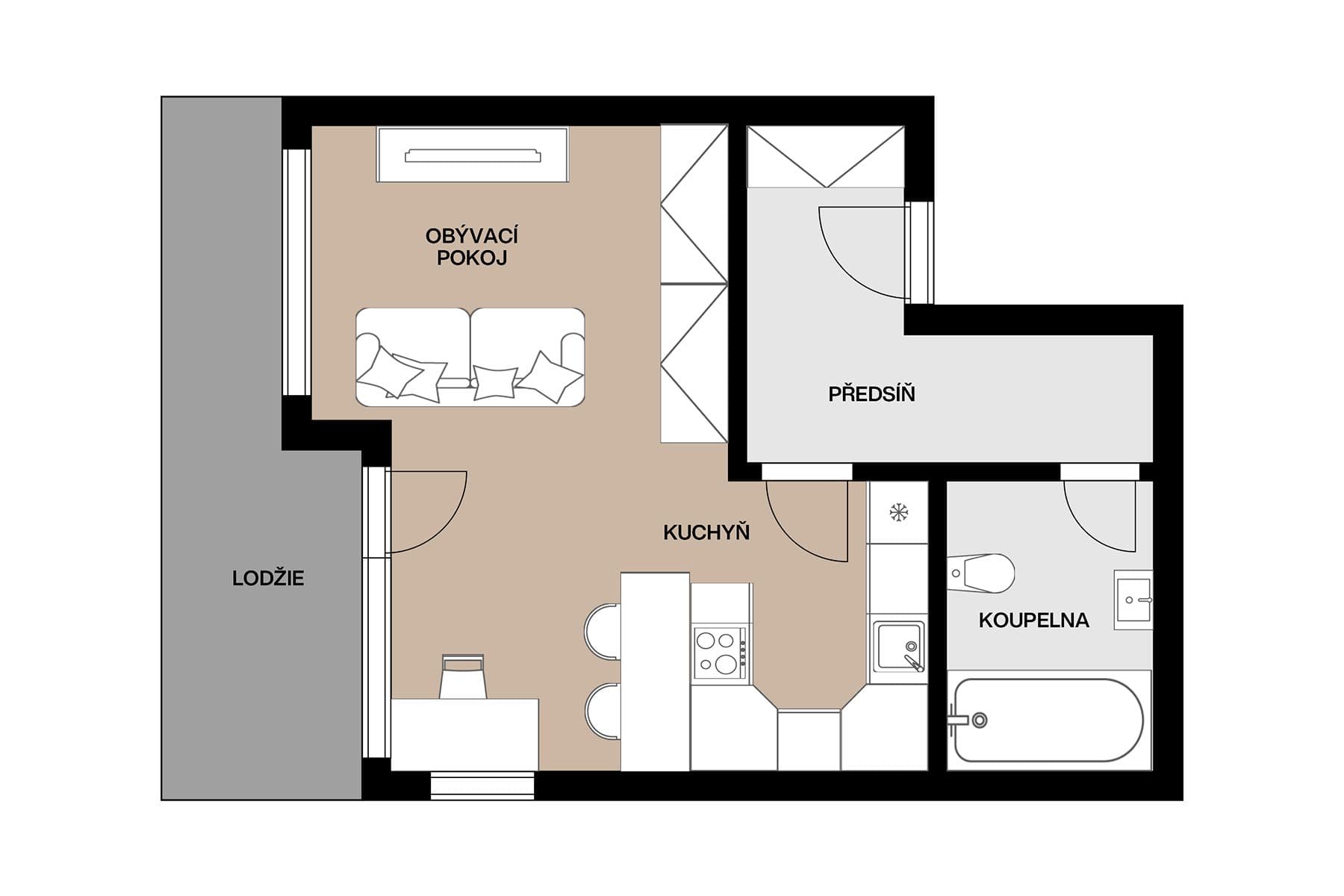 Predaj bytu 1-izbový 48 m², Svitákova, Praha, Praha Predaj bytu 1-izbový 48 m², Svitákova, Praha, Praha