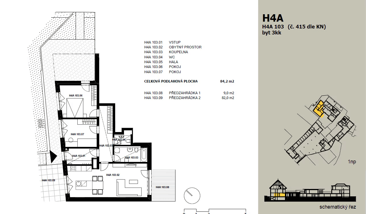 Predaj bytu 3-izbový 84 m², Butovická, Praha, Praha Predaj bytu 3-izbový 84 m², Butovická, Praha, Praha