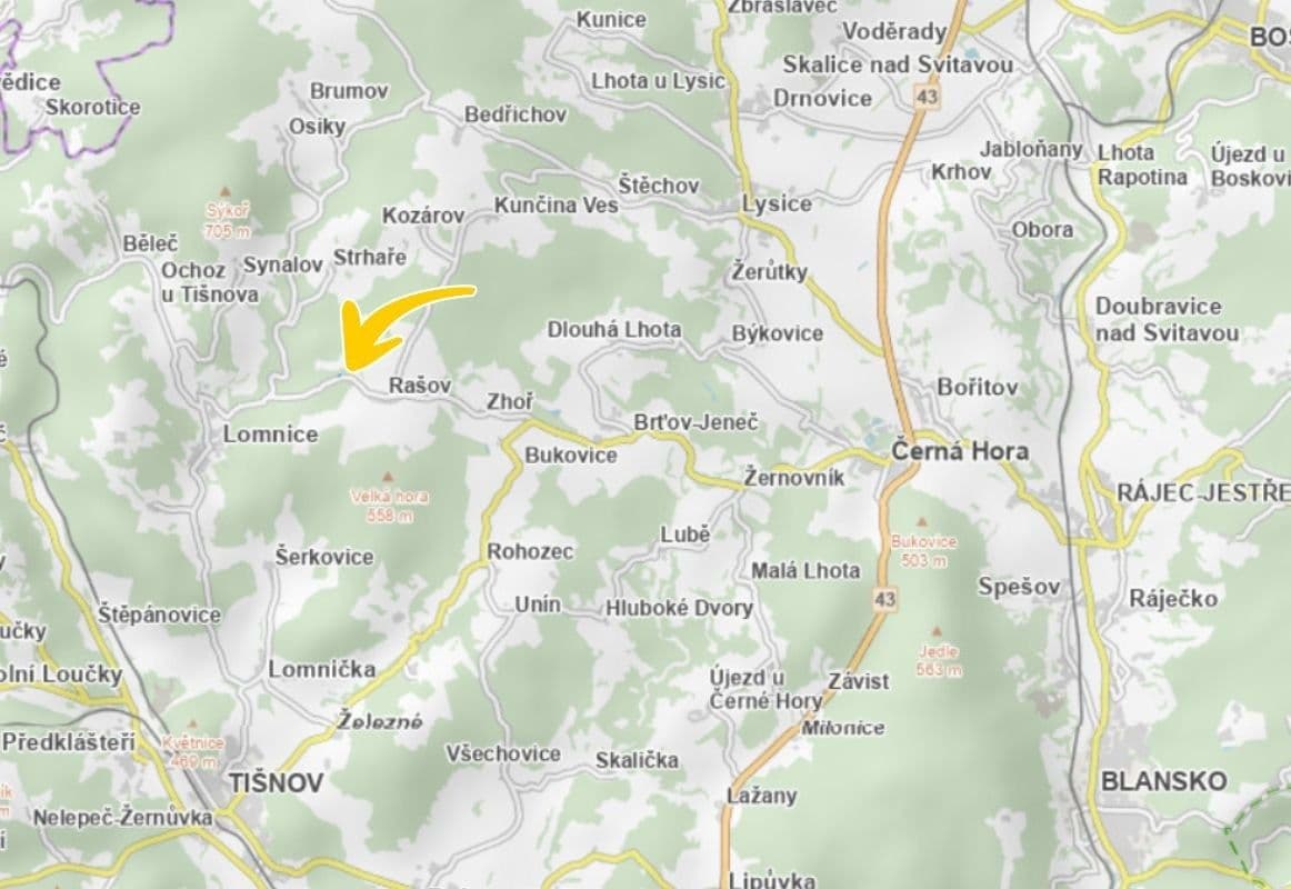 Predaj pozemku 1.412 m², Rašov, Jihomoravský kraj Predaj pozemku 1.412 m², Rašov, Jihomoravský kraj