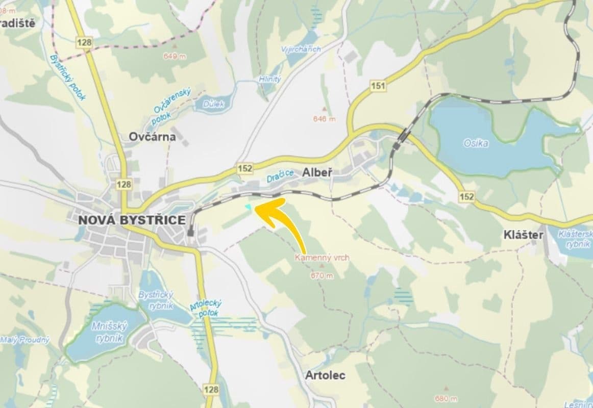 Predaj pozemku 1.459 m², Nová Bystřice, Jihočeský kraj Predaj pozemku 1.459 m², Nová Bystřice, Jihočeský kraj
