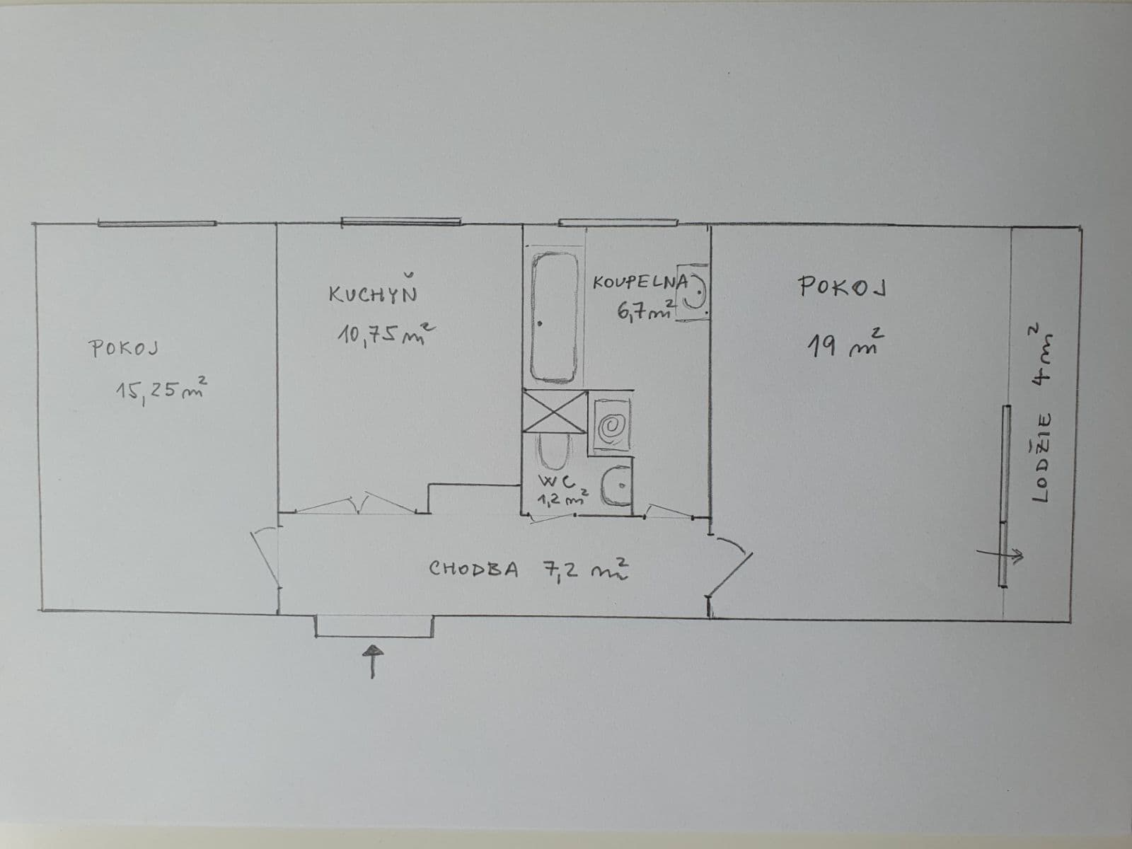 Predaj bytu 3-izbový 64 m², Klánovická, Praha, Praha Predaj bytu 3-izbový 64 m², Klánovická, Praha, Praha