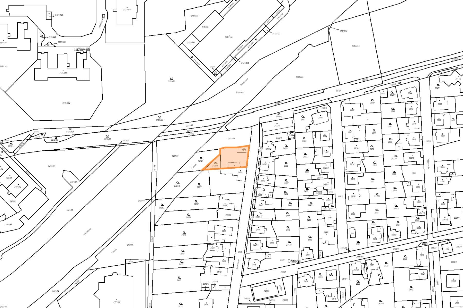 Predaj pozemku 624 m², Ke Klubovně, Praha, Praha Predaj pozemku 624 m², Ke Klubovně, Praha, Praha