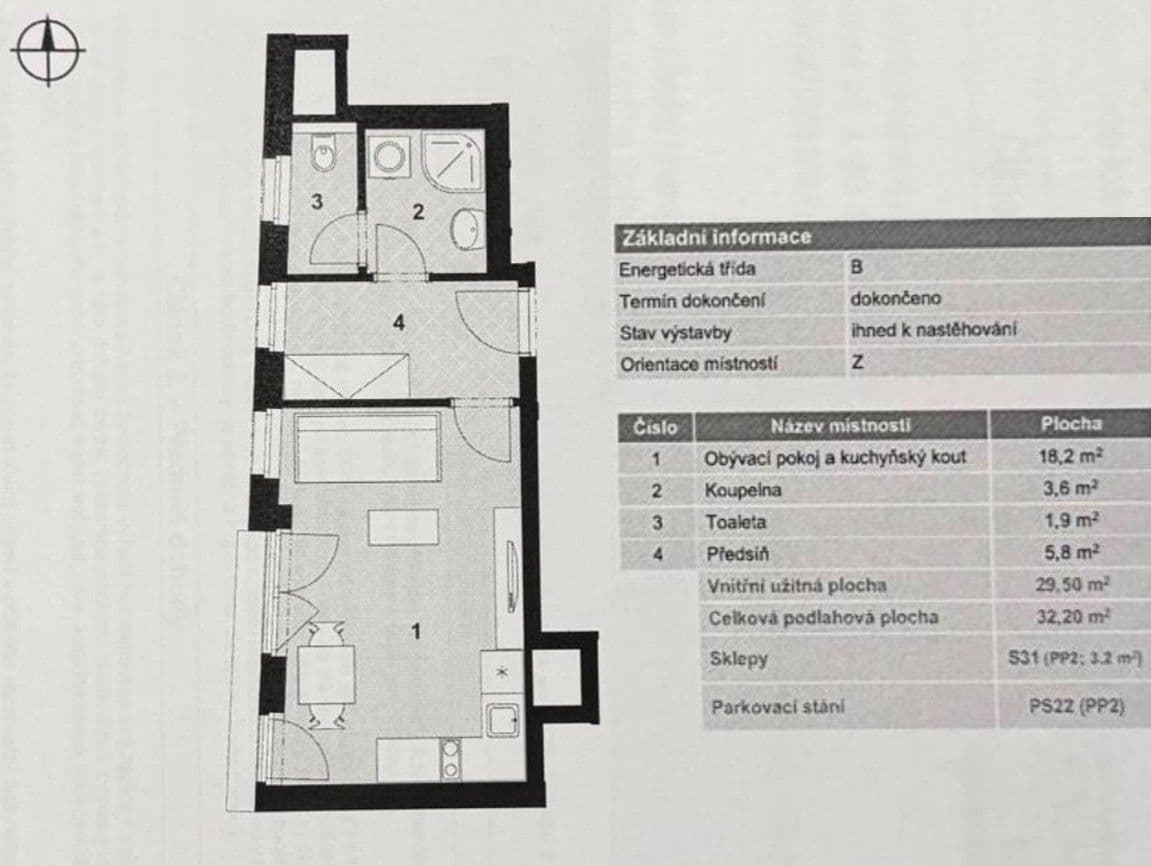 Predaj bytu 1-izbový 32 m², Novgorodská, Praha, Praha Predaj bytu 1-izbový 32 m², Novgorodská, Praha, Praha