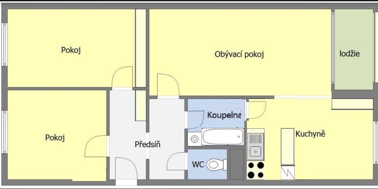 Predaj bytu 3-izbový 64 m², Taussigova, Praha, Praha Predaj bytu 3-izbový 64 m², Taussigova, Praha, Praha