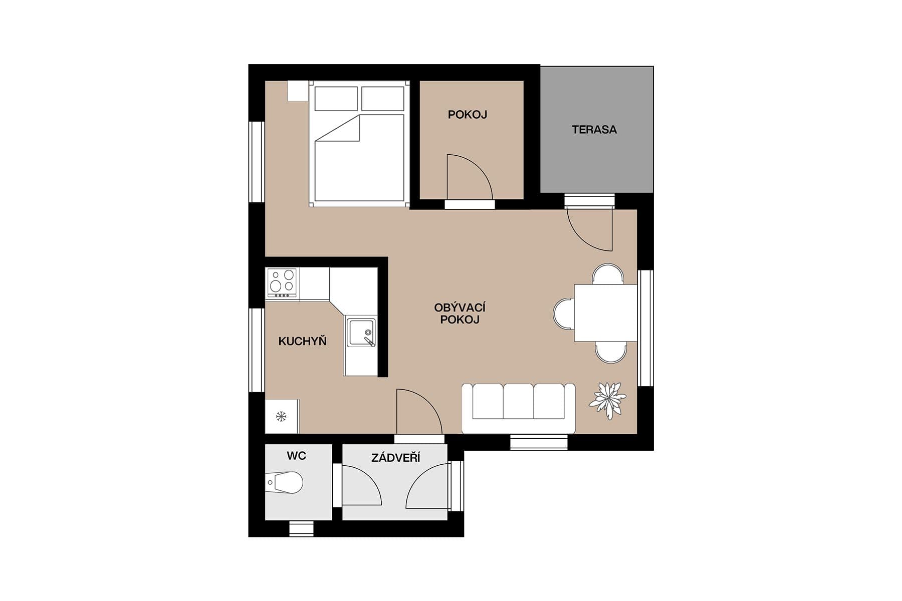 Predaj rekreačného objektu 50 m², pozemek 409 m², Psáry, Středočeský kraj Predaj rekreačného objektu 50 m², pozemek 409 m², Psáry, Středočeský kraj