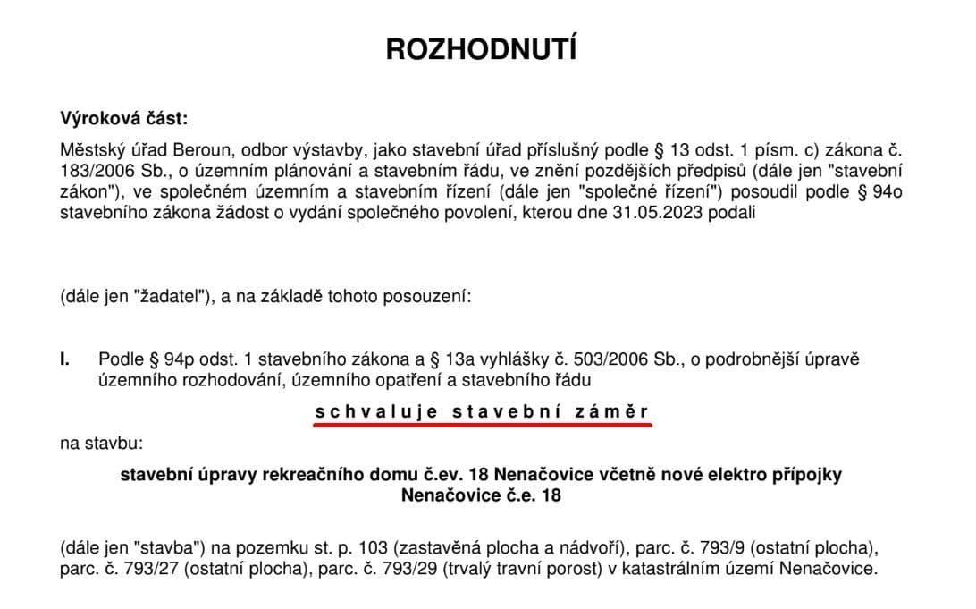 Predaj pozemku 996 m², Nenačovice, Středočeský kraj Predaj pozemku 996 m², Nenačovice, Středočeský kraj