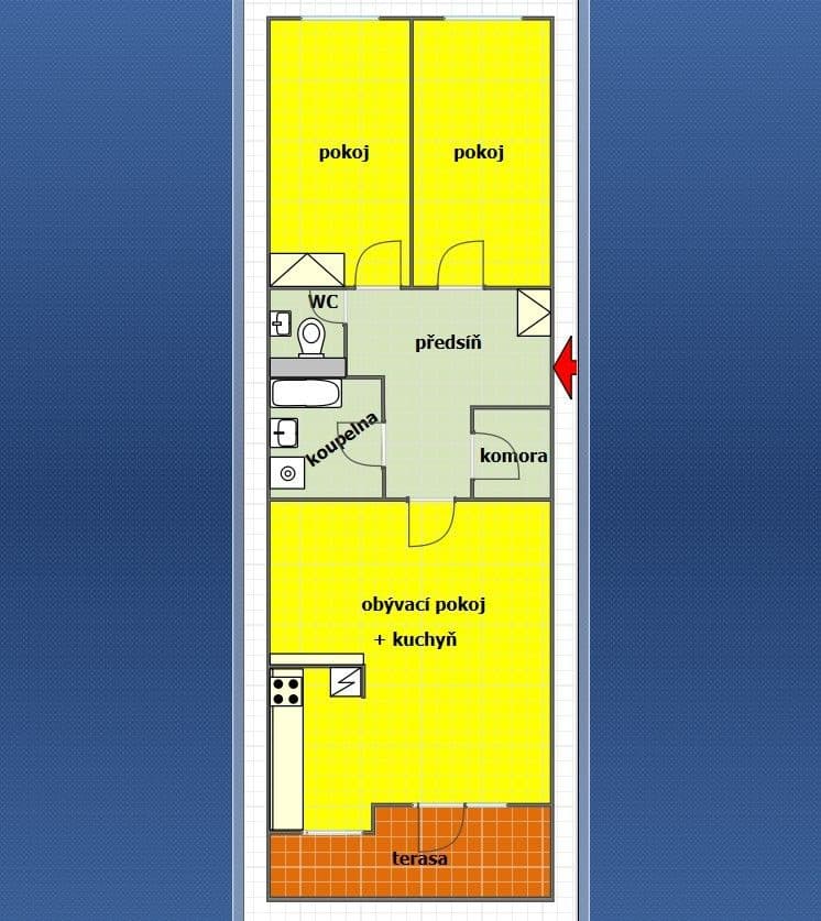 Predaj bytu 3-izbový 92 m², Velká skála, Praha, Praha Predaj bytu 3-izbový 92 m², Velká skála, Praha, Praha