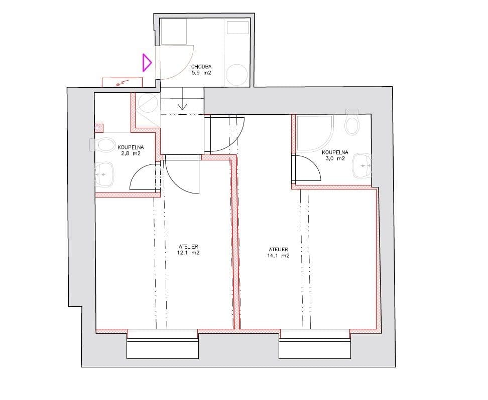 Predaj bytu 2-izbový 38 m², Ruská, Praha, Praha Predaj bytu 2-izbový 38 m², Ruská, Praha, Praha