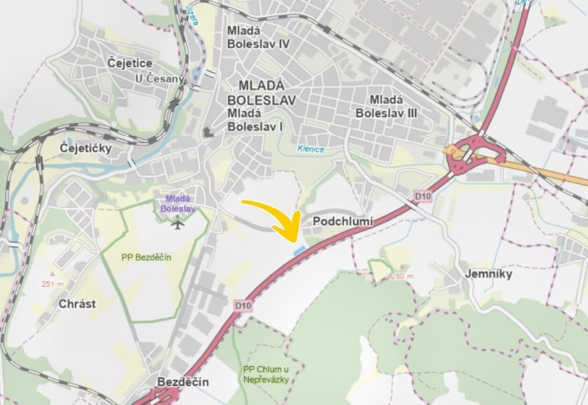 Predaj pozemku 3.766 m², Mladá Boleslav, Středočeský kraj Predaj pozemku 3.766 m², Mladá Boleslav, Středočeský kraj