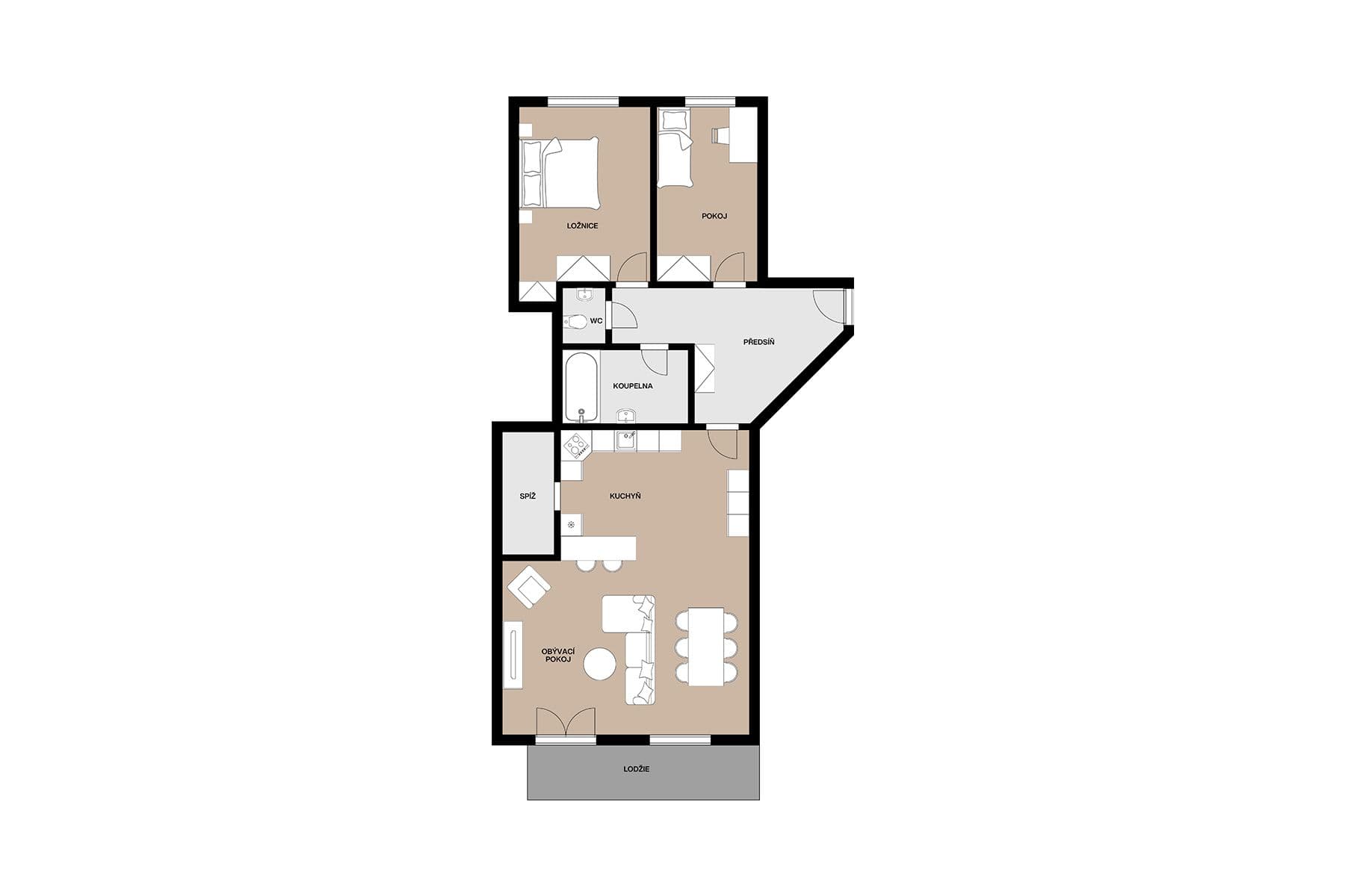 Predaj bytu 3-izbový 98 m², Na Groši, Praha, Praha Predaj bytu 3-izbový 98 m², Na Groši, Praha, Praha