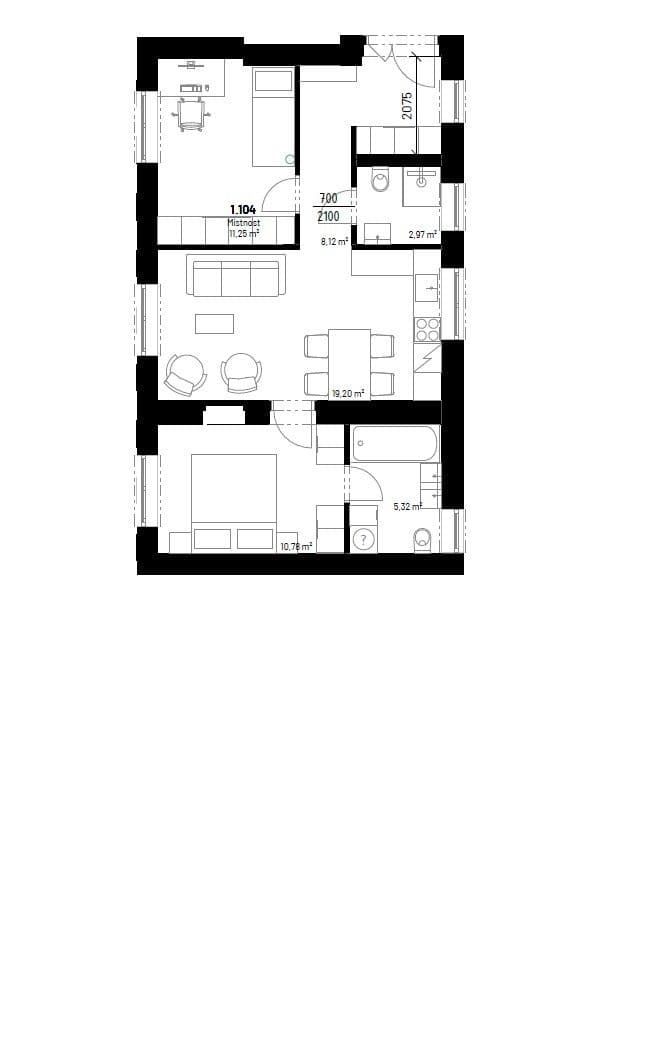 Prenájom bytu 3-izbový 62 m², Bednářská, Praha, Praha Prenájom bytu 3-izbový 62 m², Bednářská, Praha, Praha