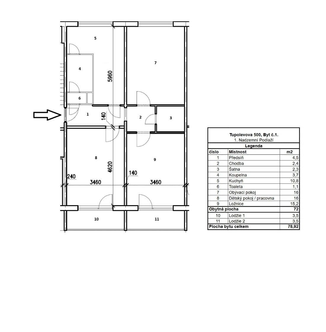 Predaj bytu 3-izbový 81 m², Tupolevova, Praha, Praha Predaj bytu 3-izbový 81 m², Tupolevova, Praha, Praha