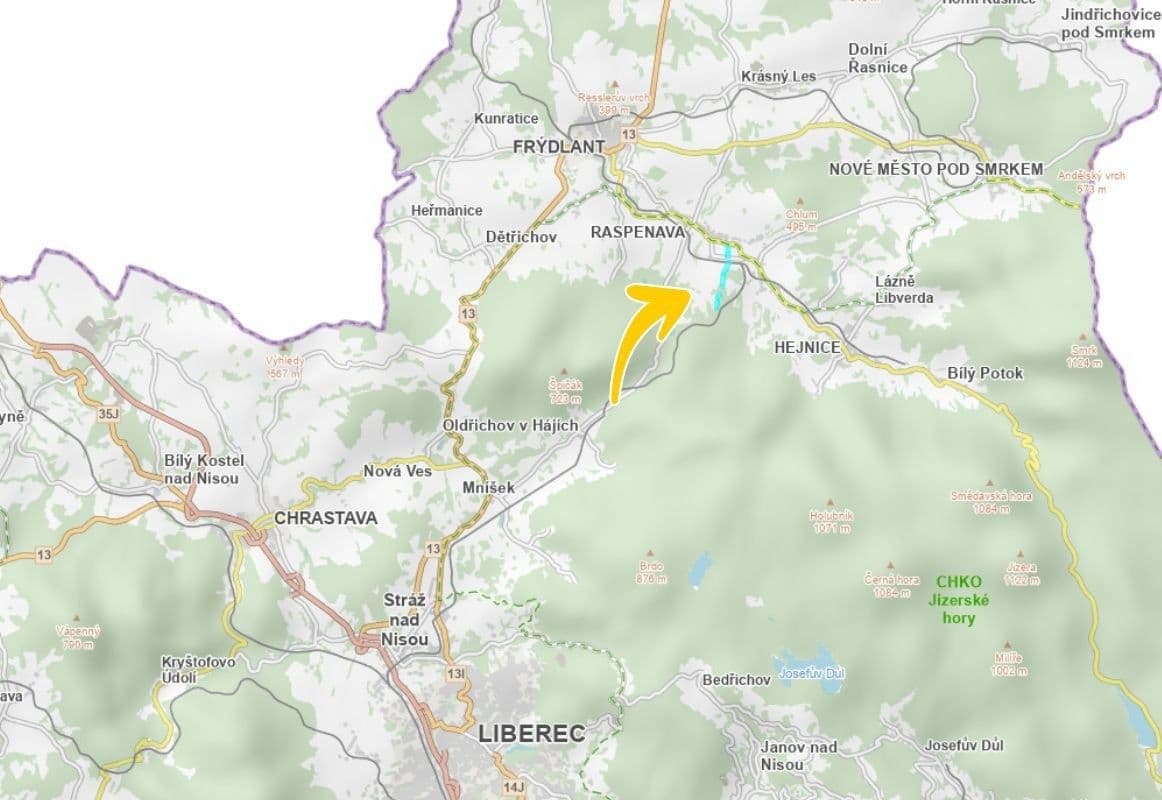 Predaj pozemku 30.992 m², Raspenava, Liberecký kraj Predaj pozemku 30.992 m², Raspenava, Liberecký kraj