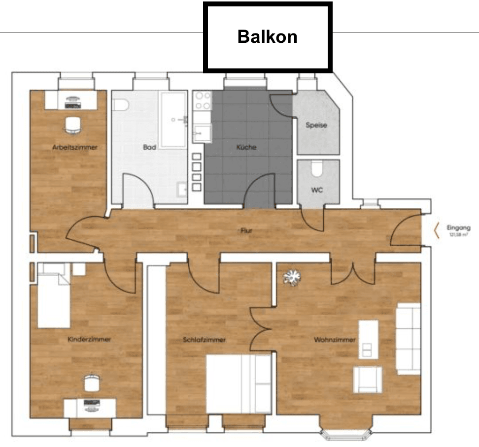 Prenájom bytu 4-izbový 130 m², Halberstädterstrasse 82, Magdeburg, Sasko-Anhaltsko Prenájom bytu 4-izbový 130 m², Halberstädterstrasse 82, Magdeburg, Sasko-Anhaltsko