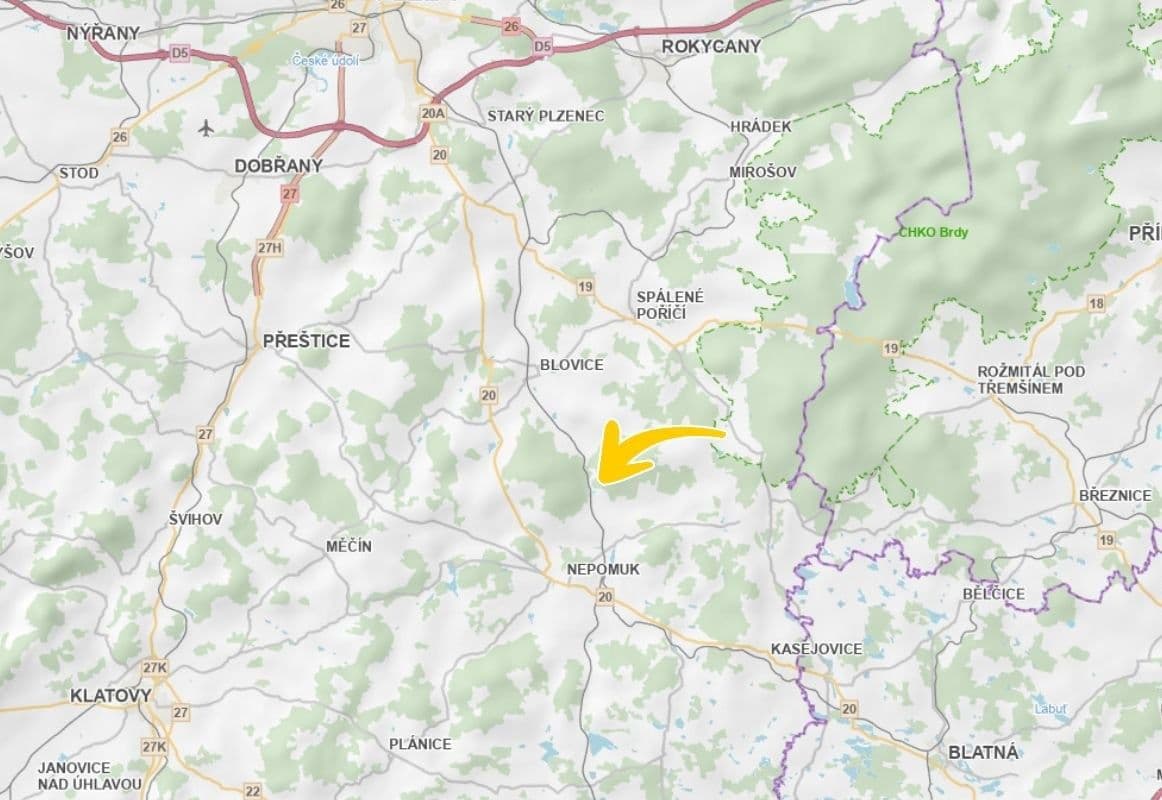 Predaj pozemku 26.130 m², Sedliště, Plzeňský kraj Predaj pozemku 26.130 m², Sedliště, Plzeňský kraj