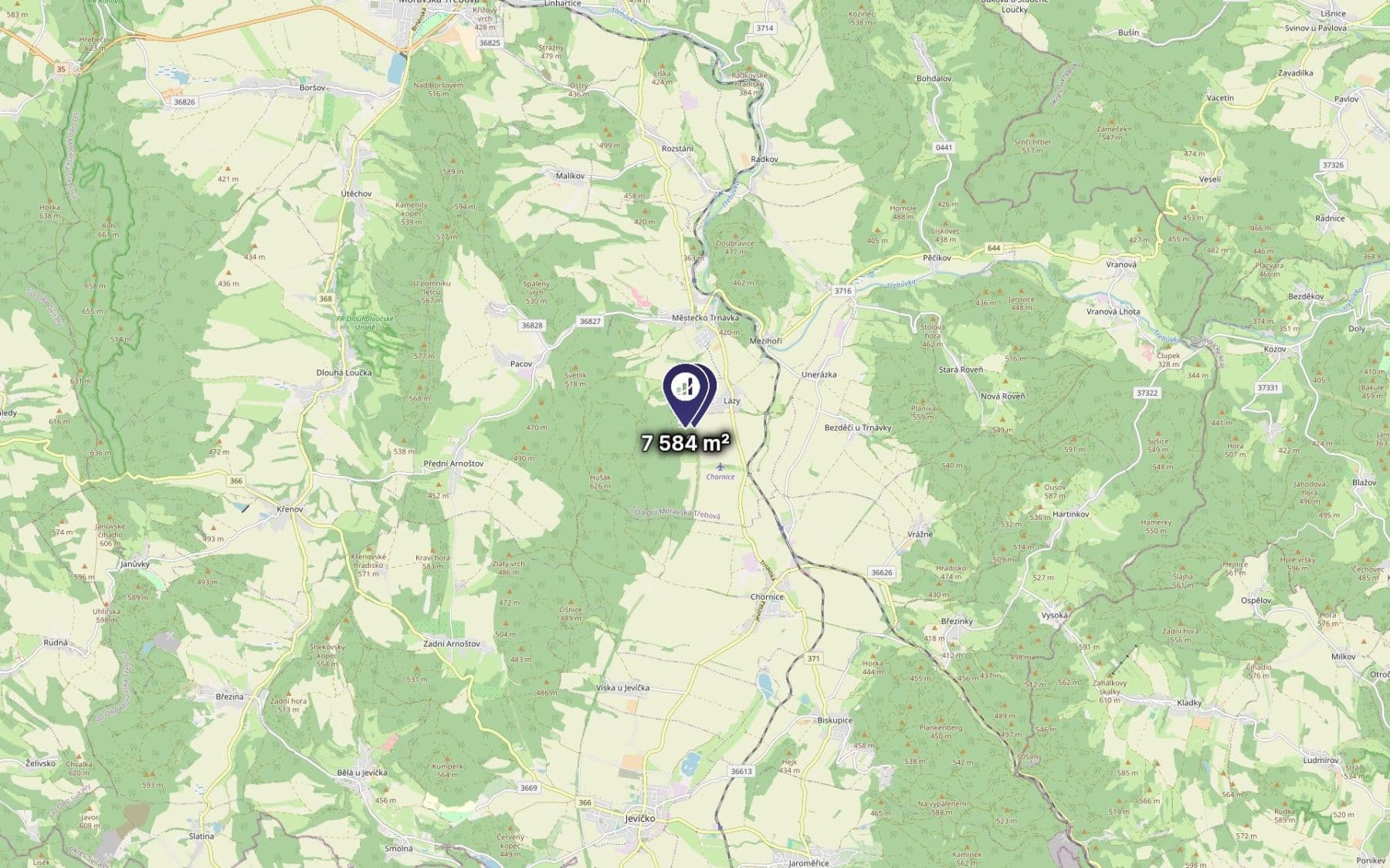 Predaj pozemku 8.467 m², Městečko Trnávka, Pardubický kraj Predaj pozemku 8.467 m², Městečko Trnávka, Pardubický kraj
