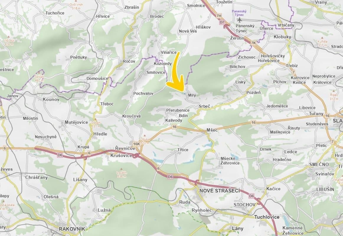 Predaj pozemku 832 m², Milý, Středočeský kraj Predaj pozemku 832 m², Milý, Středočeský kraj